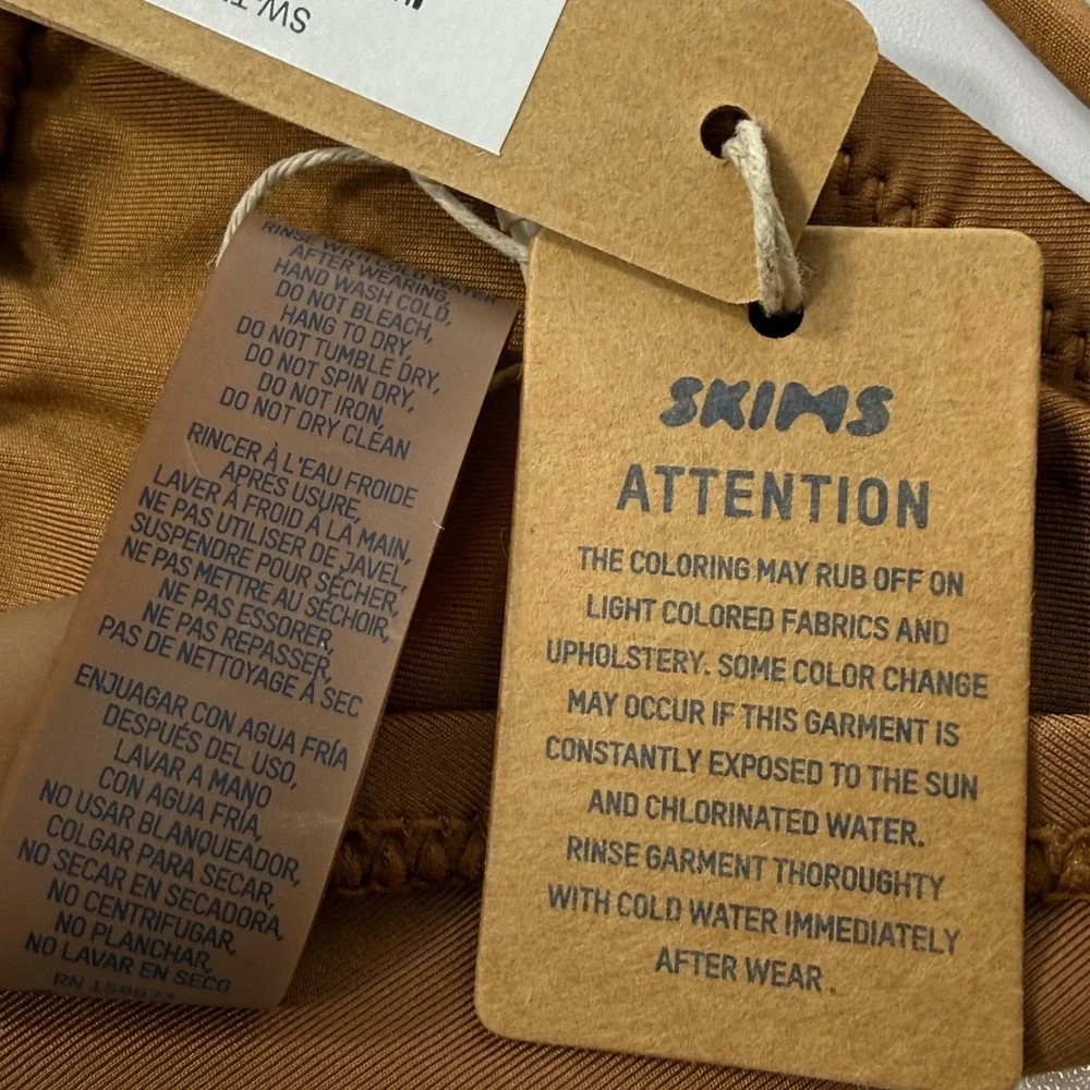 SKIMS Swim Micro Triangle‎ Top Almond XL